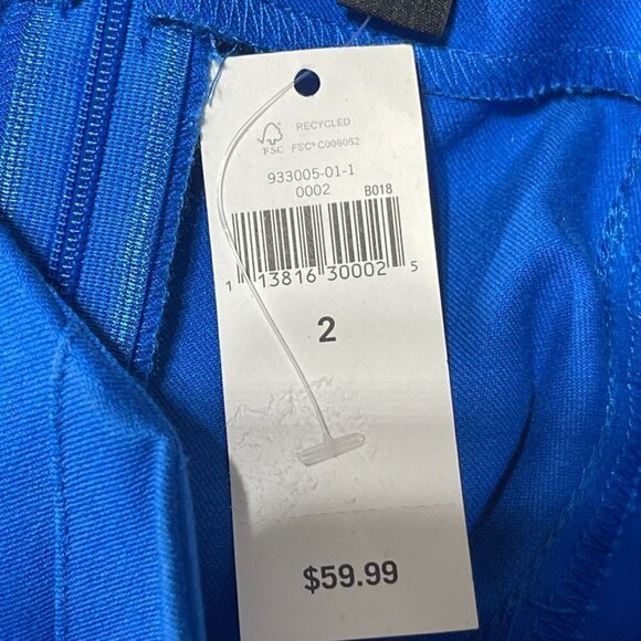 New Banana Republic Factory Pencil Skirt Cobalt Blue Mini Size 2 - Picture 5 of 8